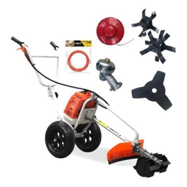 Imagem de Motocultivador Roçadeira Gasolina 63cc Evald + Kit Premium
