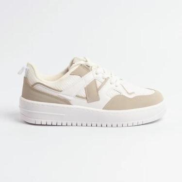 Imagem de Tênis Vizzano Feminino Recortes Branco/ Cinza, Branco, Mulher, 38