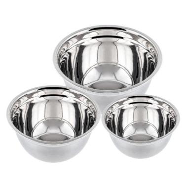 Imagem de Jogo de Bowls Grande em Aço Inox 30 26 e 22cm Weck