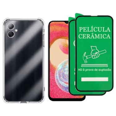 Imagem de Kit 2 Películas de Cerâmica + Capa Capinha Case Para Galaxy A04E Nanogel Não Quebra