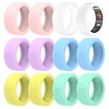 Imagem de pupvus Capa Smartring para Oura Ring Gen4/Gen3/Samsung Galaxy Rings/Ultrahuman Air/RingConn, protetor de silicone masculino e feminino, antiarranhões, durável, proteção