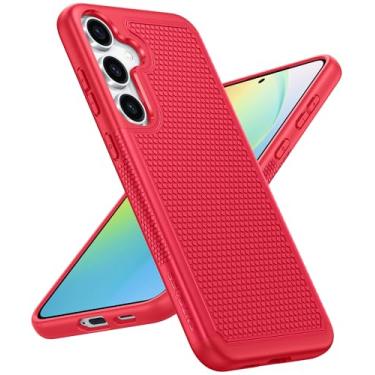 Imagem de FNTCASE Capa para Samsung Galaxy S24: Capa protetora para celular resistente de camada dupla à prova de choque robusta com textura antiderrapante - proteção contra quedas militar resistente - 2024,