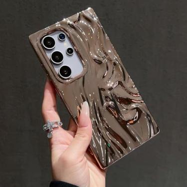 Imagem de Capa de telefone 3D Wrinkles para Samsung Galaxy S25 S24 S23 FE Plus Fashion Electroplated Shockproof Soft Silicone Cover,5,Para Galaxy S25ultra