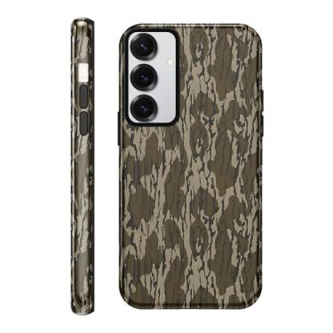 Imagem de Yomjew Linda capa de telefone camuflada para Samsung Galaxy S23 5G capa de 6,1 polegadas, estampa de camuflagem verde legal design 2 em 1 brilhante capa de telefone à prova de choque TPU macio