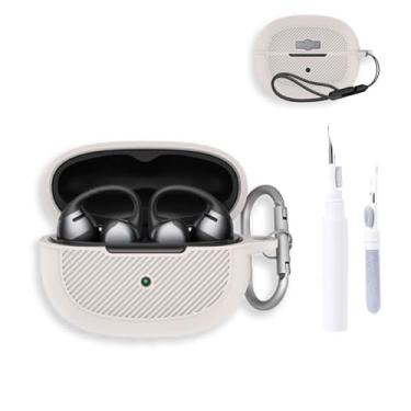 Imagem de NOUKAJU Capa para SHOKZ OpenDots One, capa protetora para fone de ouvido (com mosquetão + cordão + caneta de limpeza) à prova de quedas, à prova de choque, à prova de poeira, capa protetora para SHOKZ