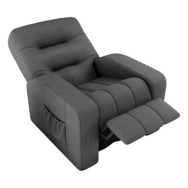 Imagem de Poltrona do Papai Reclinável Mx-7 Azera Suede Cinza - Loja Sheep