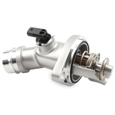 Imagem de Conjunto de carcaça de termostato de alumínio compatível com Hyundai Kia 2.0L - 2017-2020 Elantra, 2018-2021 Kona, 2019-2021 Veloster & Forte, 2021-2022 Seltos, 2020-2022 Soul, substituir 25500-2EEE