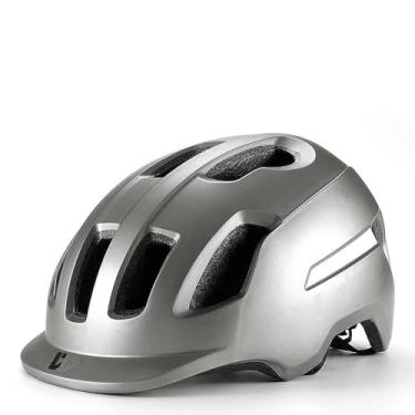Imagem de Ciclo Capacete Capacete Capacete de Capacete Ultralight Capacetes Integrados de Bicicleta com Recursos de Segurança Melhorados Para Adultos e Adolescentes Tiras Refletivas Ajustas (Prata)