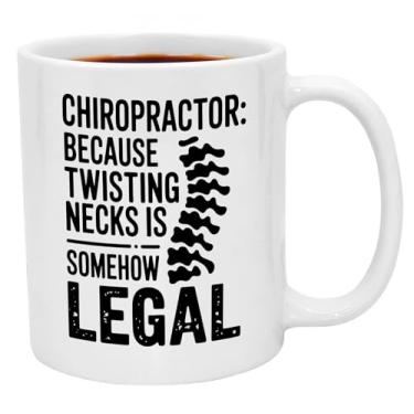 Imagem de Presente de quiroprático. Caneca de café engraçada para homens e mulheres de quiropraxia exclusivos, copo de humor de escritório de trabalho, caneca branca de 325 ml para mesa de clínica ou decoração