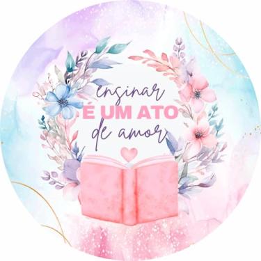 Imagem de Painel Festa Redondo C/Elástico 1,50m Dia Dos Professsores (PROF006)