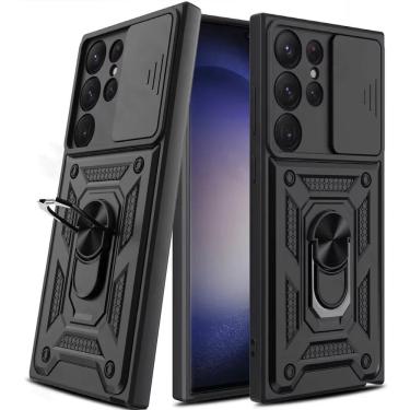 Imagem de Capinha Capa Armadura P/ Samsung Galaxy S24 Ultra C/ Proteção da Camera Suporte Anel 360