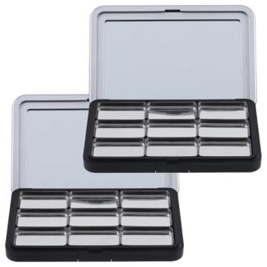 Imagem de minkissy Paleta De Sombras Vazia, Caixa Armazenamento Maquiagem Recarregável Para Batom E Blush