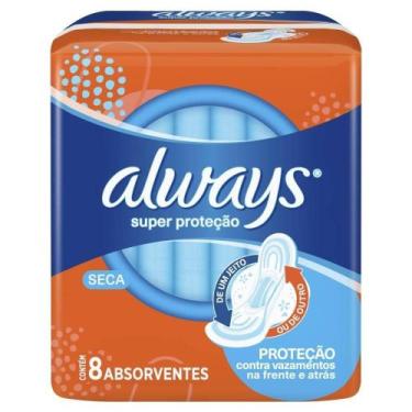 Imagem de Absorvente Always Super Proteção Cobertura Seca com Abas - Embalagem c