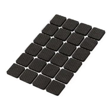 Imagem de Kit 24 Protetores Adesivo Moveis Borracha Pés Cadeira Feltro