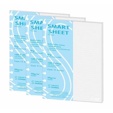Imagem de Kit 3 Refil Caderno Inteligente 90G 100 Folhas Pauta Bc G