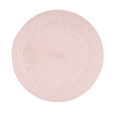 Imagem de Jogo americano 4  unidades   Tressê redondo -  Rosa Chá