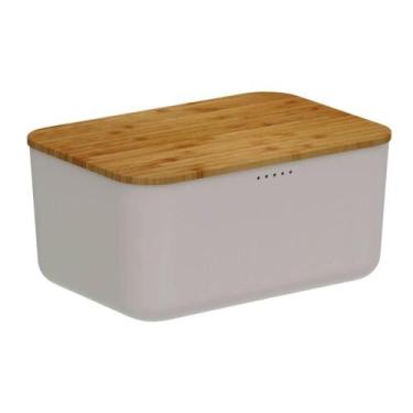 Imagem de Porta Pão com Tampa Migalheira Caixa Alimentos 33cm Doces Salgados Ou 