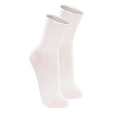 Imagem de Kit com 2 Pares de Meias sem Punho Casual Lupo 1275-011, Branco, 37-44