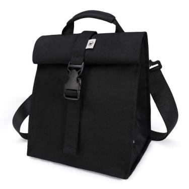 Imagem de Lancheira SUNNY BIRD isolada Rolltop para adultos preta