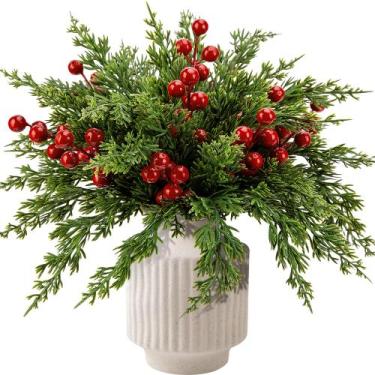 Imagem de Galhos de pinheiro artificiais Watayo Christmas 60 unidades com frutas