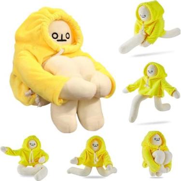 Imagem de Brinquedo de boneca de pelúcia sunfedmiss Banana Man 40 cm com ímã