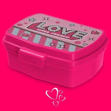 Imagem de Lancheira Grande Escolar Infantil Com Divisória Heróis Bebê - Usual Ut