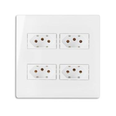 Imagem de Conj 4 Tomadas de 10A Separado 4x4 Branco Infiniti - Margirius, Branco