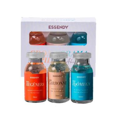 Imagem de Kit Cronograma de Ampolas Essendy Tratamento H2Omega, Carbonne, Regene