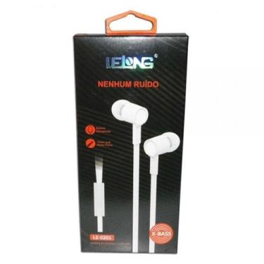 Imagem de Fone De Ouvido Com Microfone P2 3.5mm Sem Ruido- Lelong Branco LE-0201