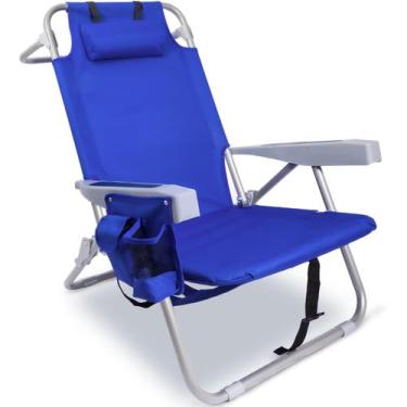 Imagem de Cadeira de praia Yestomo com alças de mochila para adultos 350 kg