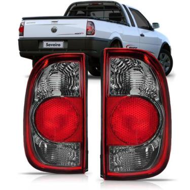 Imagem de Par Lanterna Traseira Saveiro G4 2006 2007 2008 2009 Fumê - JCV