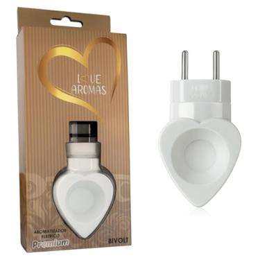 Imagem de Difusor Elétrico Original de Essências Coração Love Aromas Branco Bivolt – Aromatizador de Ambientes e Difusor de Óleos Essenciais, Aromas para Presente Criativo