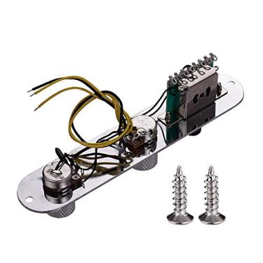 Imagem de LiebeWH Substituição do Painel da Placa de Controle de Guitarra para Guitarra Com Placa de Controle de Metal de Telecaster Com Botões