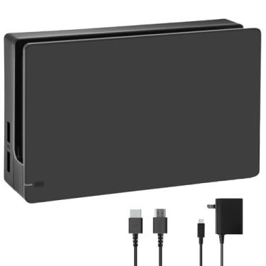 Imagem de Aubertaro Dock Station Para Nintendo Switch, Docking Station 3-1 Switch Para Tv Com Cabo Hdmi E Adaptador Ac, Dock De Carregamento De Substituição Para Console Switch