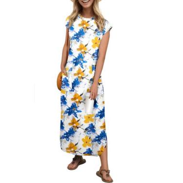 Imagem de Vestido de férias na praia HiMone 2025 Vestido de verão Maxi com bolso