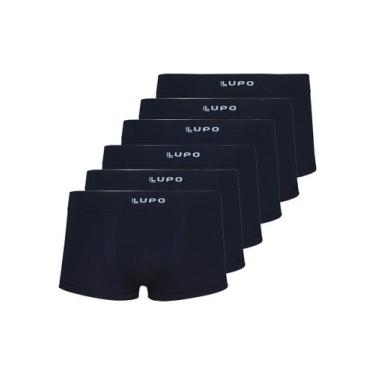Imagem de Kit com 6 Cuecas Sunga Lupo 656-001, Preto, G