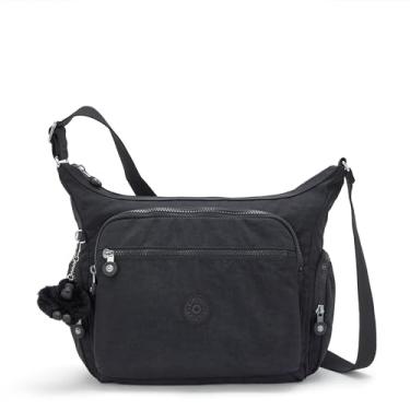Imagem de Kipling Gabbie Bolsa feminina transversal leve, bolsa de ombro casual, preto, Black Noir, One Size, Bolsa transversal Gabbie feminina, bolsa leve para o dia a dia, bolsa de ombro casual