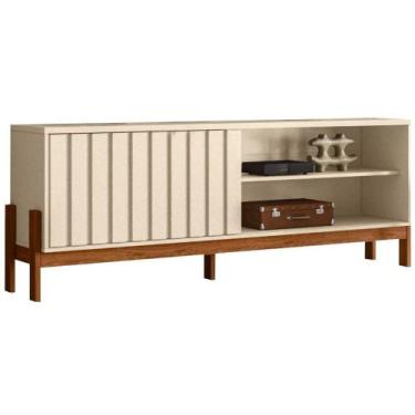 Imagem de Rack Mobler Aurora Para TVs até 75" 71x188x36cm, CINAMOMO MEL