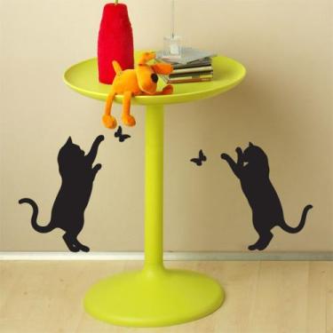 Imagem de Adesivo de Parede - Gatos e Borboletas - 013ang - Allodi
