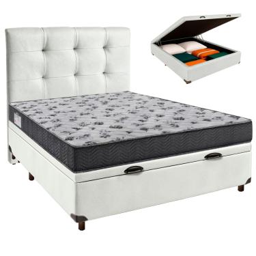 Imagem de Kit Cabeceira + Cama Box Bau  + Colchão Casal D33 Iso100 Ortobom