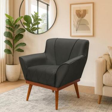 Imagem de Poltrona Cadeira Yasmin Decorativa Veludo Confortável Casa Imperial - 