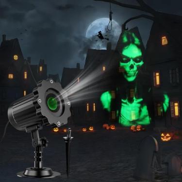 Imagem de Projetor de Halloween Beforalla 3D Skull Outdoor Night Light