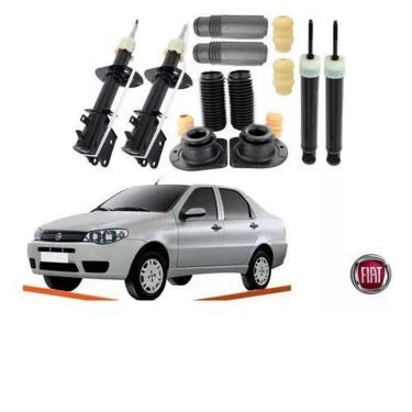 Imagem de 4 Amortecedores + Kit Suspensão Siena