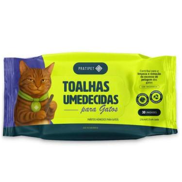 Imagem de Toalhas Umedecidas Biodegradável PRATIPET - Gatos