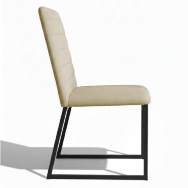 Imagem de Cadeira para Sala de Jantar Mona Veludo Base Ferro Preta - Anifer