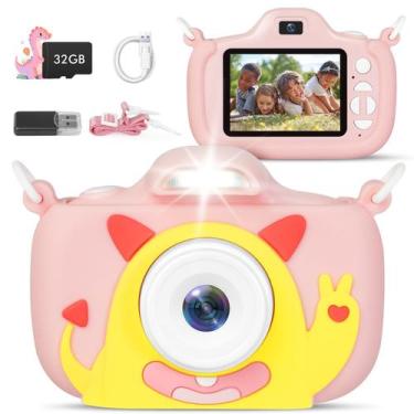 Imagem de Câmera infantil Duckart 1080P Dual Lens, tela de 2,4" de 32 GB