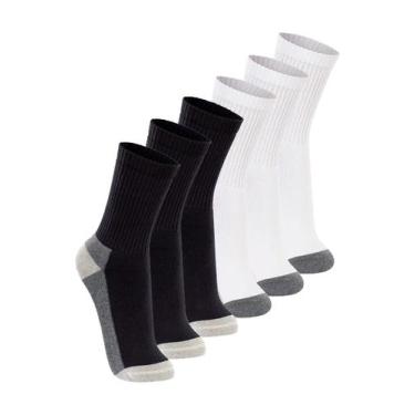 Imagem de Kit com 6 Pares de Meias Esportiva Cano Longo Lupo 3250-002 Colorido, 