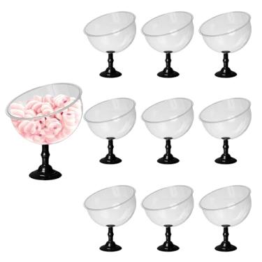 Imagem de 10 Baleiros 1,5l Taça Premium Bomboniere Acrílico Elegante (PRETO)