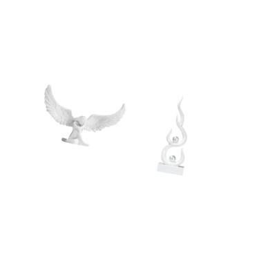 Imagem de Fenteer Estatueta de Resina de Asa de Anjo, Escultura Abstrata de, Ornamento Moderno para Escritório, Inauguração de Casa, Estante, Corredor, Mesa, Páti