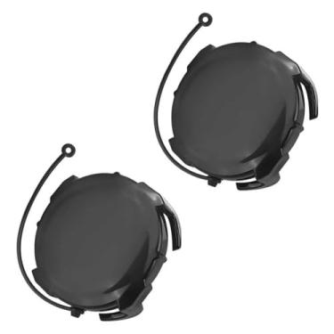 Imagem de WKZO Tampa de esgoto para trailer, tampa de tanque de resíduos RV de 9,3 cm, design à prova de vazamento para tanque de lixo RV à prova de vazamento para campistas/motorhomes (preto, 2 peças